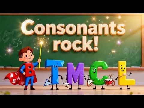 🔡 The Consonants Song for Kids! | Letter Sounds & Phonics Learning | EduBop