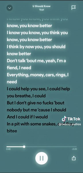 U Should Know by Yeat