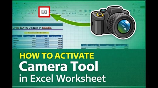 How-to Activate Camera Tool in an Excel Worksheet | Madhavi Freelance Consultancy [MFC]