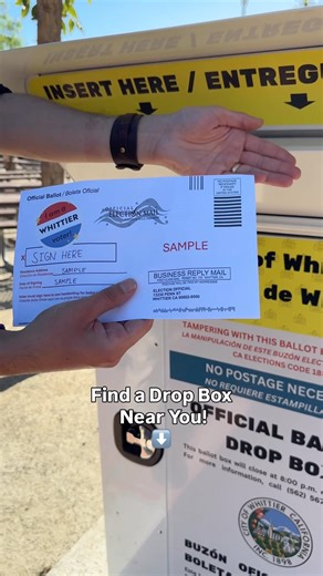 Whittier Vote-By-Mail Drop Boxes Open Now! 🗳️ #whittierca #whittierelection #vote