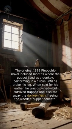 The Disney version of Pinocchio left out the part where he was drowned and eaten by fish. | The History Archives