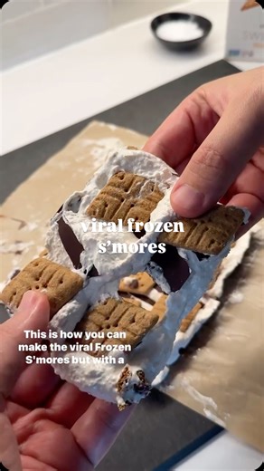 Arash Hashemi on Instagram: "Viral Frozen Smores but with a protein boost! These were absolutely delicious, no camp fire needed. Laid down @simplemills Honey Cinnamon Sweet Thins as the base - they have the “graham cracker” type taste with better for you ingredients like Sunflower & Watermelon seed flour which help give these treats their crispy texture, plus used some chocolate drizzles to keep it lower calorie but you can add more chocolate, then added protein powder to whipped topping to add 