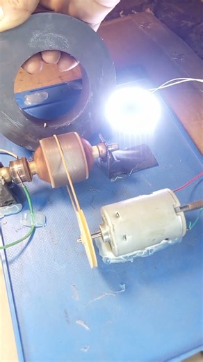 Generating high-voltage free energy using a magnet and motor to light up an LED bulb!💡