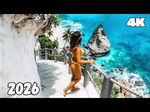 Island Escape 🌴 Tropical Music for Relaxation & Beach Chill Mix | UHD 4K 2026
