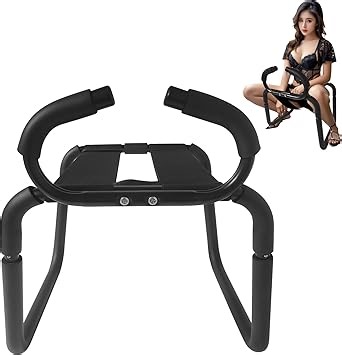 Sex Chiar Multifunction Sex Position Enhancer Chair, Sex Furniture Love Position Aids Chair with Handrail, Novelty Sex Toy Sex Games Sex Bench for Couples Adult SM Games (Black)
