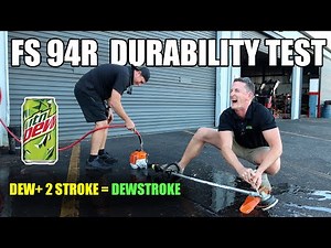 STIHL FS94R String Trimmer Durability Test! (Will It Run On Mountain Dew?)