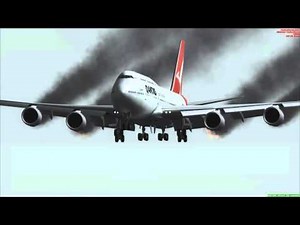 Boeing 747-8i Engine Fire landing in Dubai ++ FSX