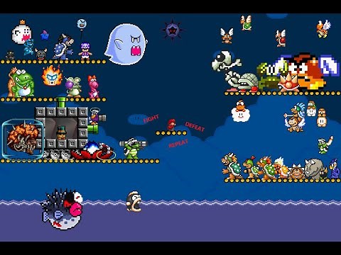 SMBX2 Boss Rush:Super Mario World Boss Fight selection showcase