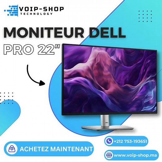 Dell P2225H Pro 22″ – Le moniteur professionnel conçu pour les entreprises exigeantes.