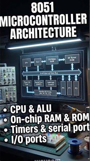 8051 Microcontroller Architecture#education #facts #engineeringshorts #learn #8051microcontroller