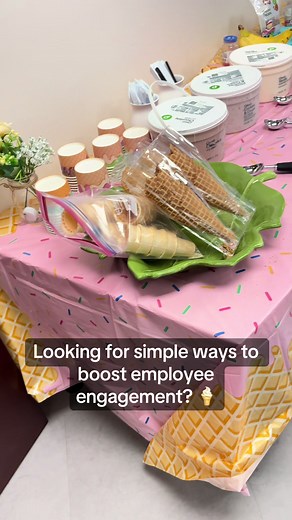 An ice cream bar is always a win! It gives employees a chance to step away from their desks, connect with coworkers, and enjoy a sweet treat together. Sometimes the best engagement ideas are the simplest ones. What’s your favorite ice cream topping? 👇 #EmployeeEngagement #WorkplaceCulture #HRIdeas #OfficeFun #EmployeeExperience
