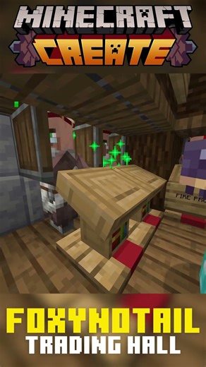 Villager Trading Hall Build Timelapse - Minecraft Create Mod #minecraft #minecraftbuilding