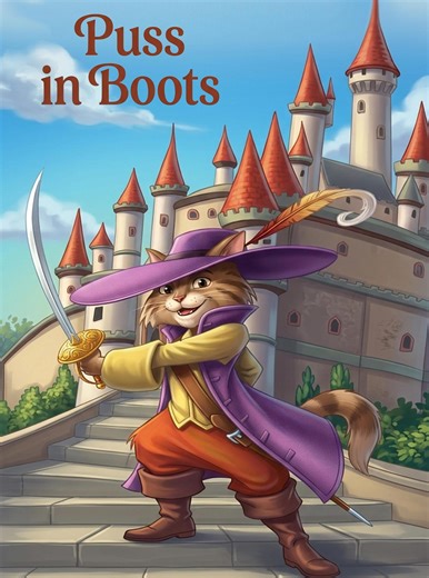 Puss in Boots Interactive Flip Book | Animated Story With Audio (digital Download) - Etsy