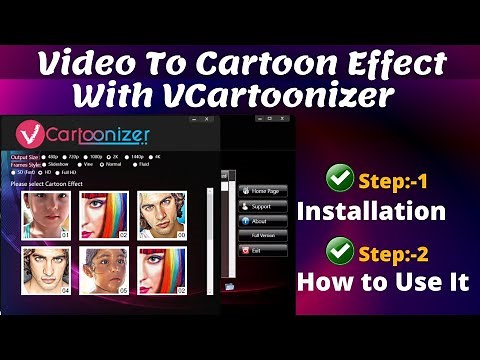 How to Download and install VCartoonizer || How to Make Cartoon Video || Convert Video to Cartoon.