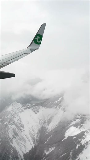 Snow-covered Austrian Alps from above… absolutely stunning ❄️🏔️ #nature #travel #alps