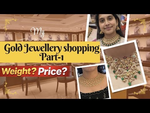 న wedding గోల్డ్ జ్యువెలరీ షాపింగ్🛍️ part-1 || Light weight harams, Necklace with grams.