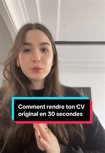 Créer un CV pro et original en moins de 30 secondes ! #cv #fyp #cvdesign #etudiant #cvcrea