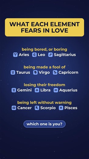 What Each Zodiac Element Fears In Love 😰