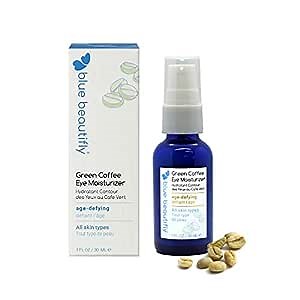 Blue Beautifly Green Coffee Under Eye Cream - Go-To Instant Eye Bag Remover - Reduces Puffiness/Dark Circles - Triple-Caffeinated with Coffee Bean Extract, Coffee Oil & Coffee Essential Oil - 1 fl oz