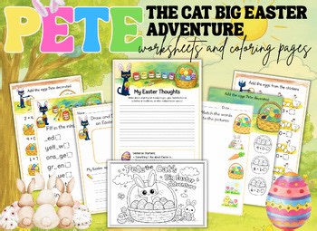 PEEPS DAY PETE THE CAT EASTER ADVENTURE Coloring Book ELA Activities Prints