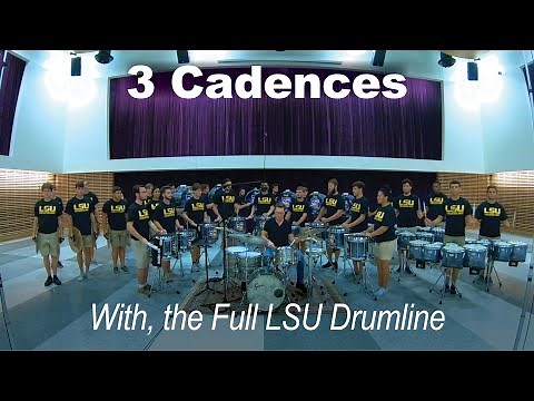 LSU Drumline Performing Three Different Cadences | Stanton Moore