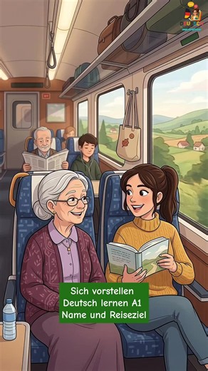 Zwei Fremde im Zug – Deutsch lernen A1–A2