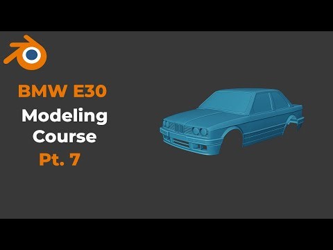 Blender car modeling course for beginners | BMW E30 | Part 7