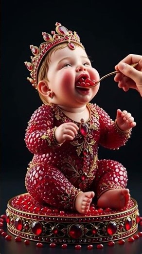 Satisfying Pomegranate Feeding ASMR | Luxury Ruby Baby Eating Sounds