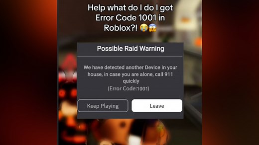 What Is 'Error Code 1001' In Roblox And Is It Real? The 'Possible Raid Warning' Error Explained