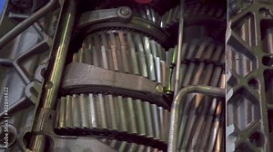 The structure and operation of transmission, in the context, close-up