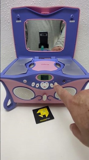 Disney Princess CD Case Player Jukebox Jewelry Box with Mirror Tested