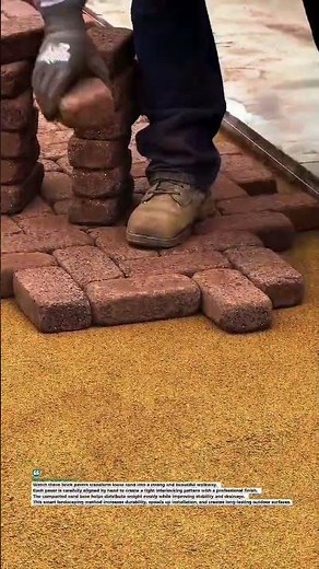 Perfect Brick Paver Installation! #landscaping #construction #paving