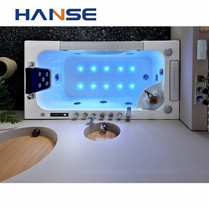 [Hot Item] Jet Whirlpool SPA Hot Tub Massage Indoor 2 Person Bathtub with LED Light