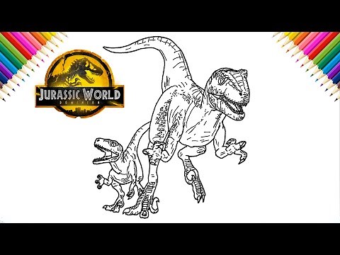 How to Draw Blue and Beta Velociraptors | Jurassic World Dominion