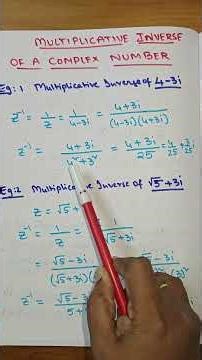 Multiplicative Inverse of a complex number #apinter #complexnumbers #multiplicativeinverse #apmaths