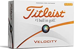 Titleist Velocity Golf Balls, White (One Dozen)