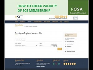 How to check validity of Saudi Engineering Council Membership | SCE Membership Renewal check karien