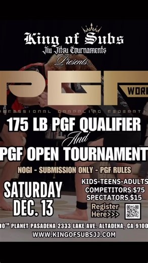Sub Stats on Instagram: "@pgfworld Season 9 California Qualifier 📊🔥 24 finishes. Strong pace. Consistent action across the entire 175lbs bracket. When we compare the @kingofsubsjj to the previous PGF qualifiers, the data shows a well balanced event with high submission volume and steady pressure from start to finish. This is what the Sub Stats Event Compare tool is built for. Giving team owners real context before draft night and showing where the most complete talent pools are forming. Season