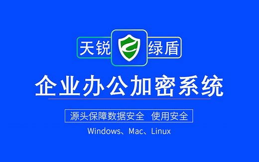 天锐绿盾 || 企事业单位\公司办公终端、电脑文件资料防泄密软件，自动智能透明加密系统！