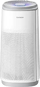 CUCKOO True HEPA Air Purifier for Large Room Up to 2,256 sq. ft., Advanced 5-Stage Filter with UV-C Light and Activated Carbon, Air Purifiers for Home with Quiet Sleep Mode, White (CAC-K1910FW)