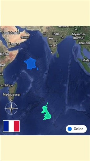 UK vs France map comparison @RealMapOfCountries