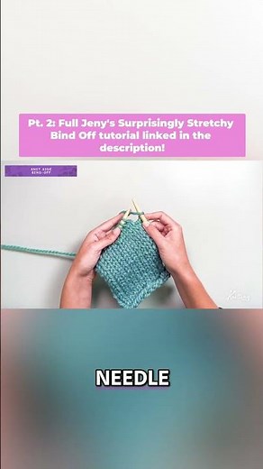 Easy Stretchy Knit Bind Off - Step by Step Tutorial #knittingpattern #knittingtutorial #howtoknit
