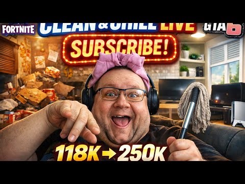 🧼🧹 400lb CLEAN WITH ME + Chill Hangout 🎮 GTA 6 Talk • Fortnite • PS5/PC/Xbox Updates 🚀 ROAD TO 250K!
