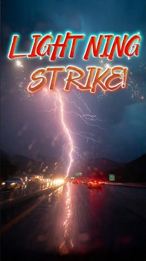 INSANE Lightning Strike Caught on Dashcam on I-20 in Atlanta! | Near-Miss Moment