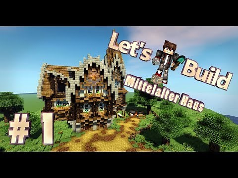 Minecraft großes MITTELALTERLICHES Haus Bauen/ Tutorial Deutsch Part 1. 32x28
