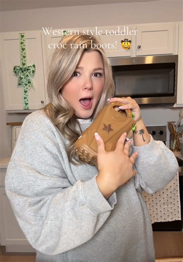 Okay but these Crocs rain boots are actually so cute for spring! #crocs #toddlercrocs #KidsRainBoots