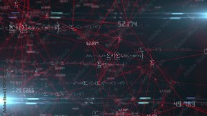 Mathematical background with symbols, functions, formula's and equations