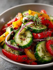 20K views · 79 reactions | Fresh Cucumber Sweet Pepper Ingredients Salt and pepper, just enough for your taste buds 1 teaspoon honey 1 tablespoon lemon juice 2 tablespoons apple cider vinegar 3 tablespoons olive oil ¼ cup fresh dill, chopped up ..... Fυll ᖇecίpe in Coʍmеոτ  | Homemade Recipes | Facebook