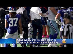 Cowboys QB Dak Prescott Taken To Hospital After Gruesome Ankle Injury In Giants Game