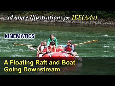 Advance Illustrations - A Floating Raft and Boat Going Downstream | Kinematics #53 for JEE Advanced